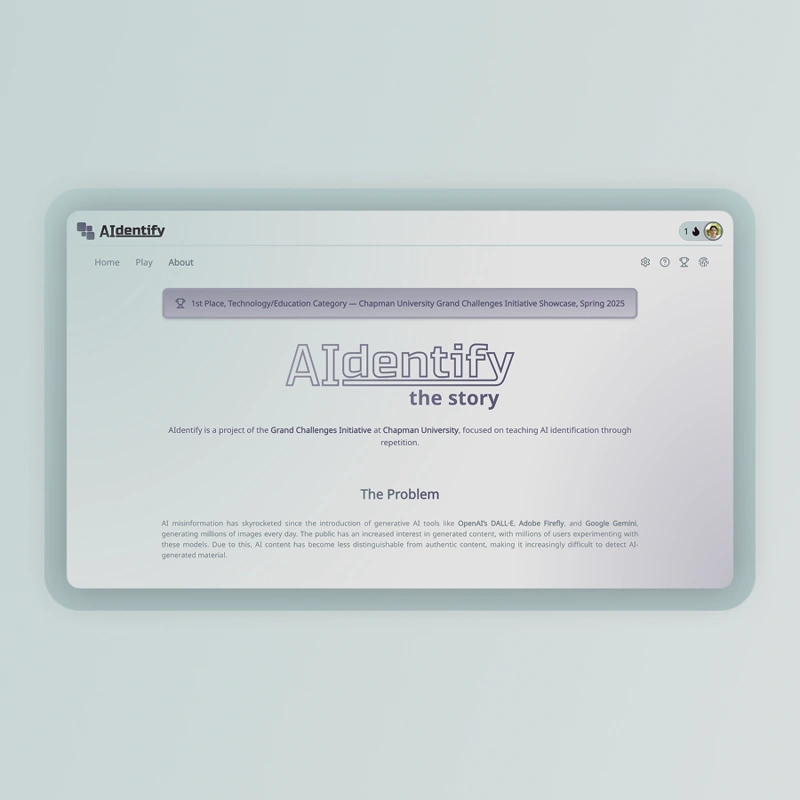 AIdentify about page - by Divi Newton
